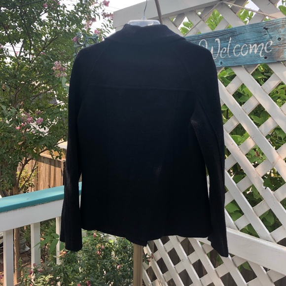 MERONA Wool Pea Coat. Solid Dark Black. So versatile!💝 - Picture 4 of 9